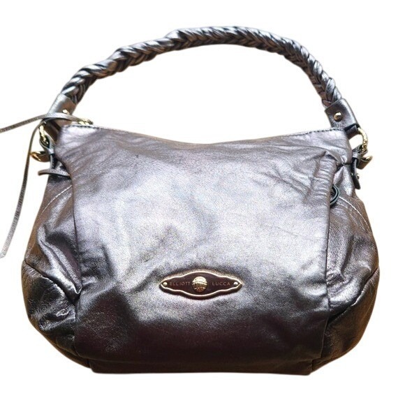 Elliott Lucca Pewter Metallic Bag Missing Long Strap - Picture 1 of 12